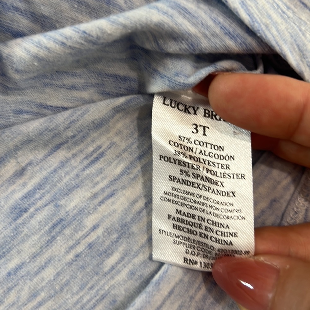 Lucky Brand Tee Girls 3T like new - Picture 5 of 6